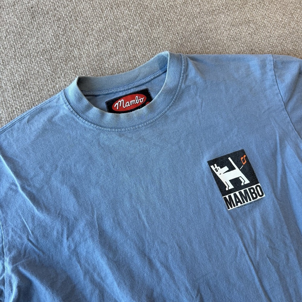 Vintage Mambo Blue Graphic‎ T- shirt Men's Size Medium